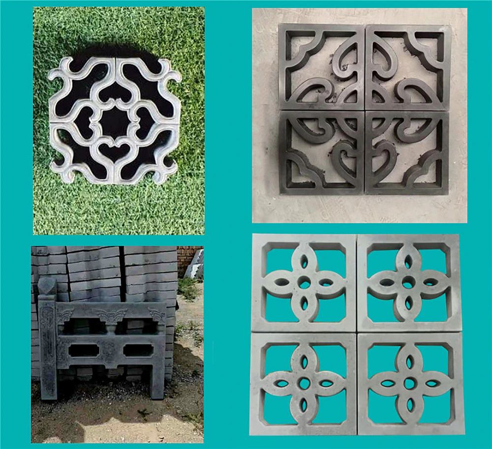 Cement Antique Brick Mold Square Garden Path Wall Making Brick Mould 3D Carving Anti-Slip Concrete Plastic Paving Mold 30*30*7cm